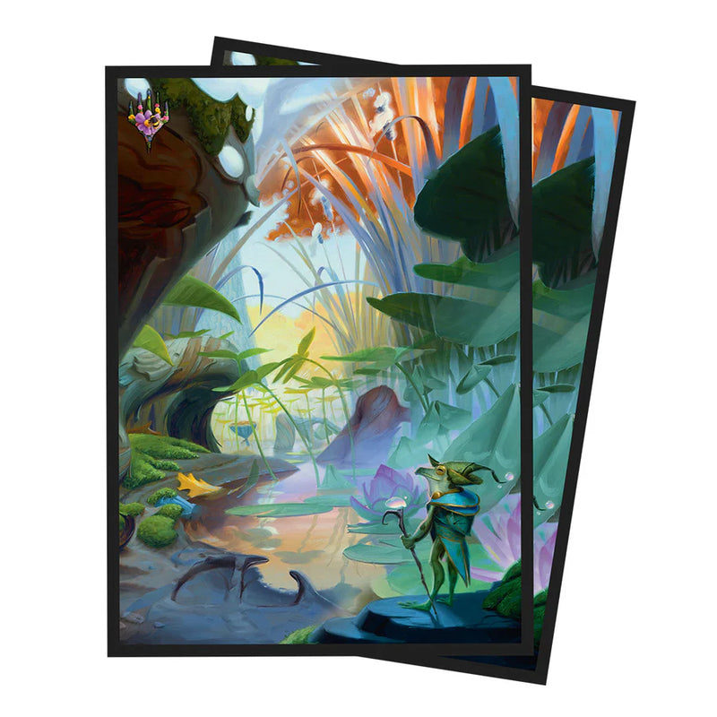 Bloomburrow Season Lands: Island Deck Protector Sleeves (100ct) for Magic: The Gathering