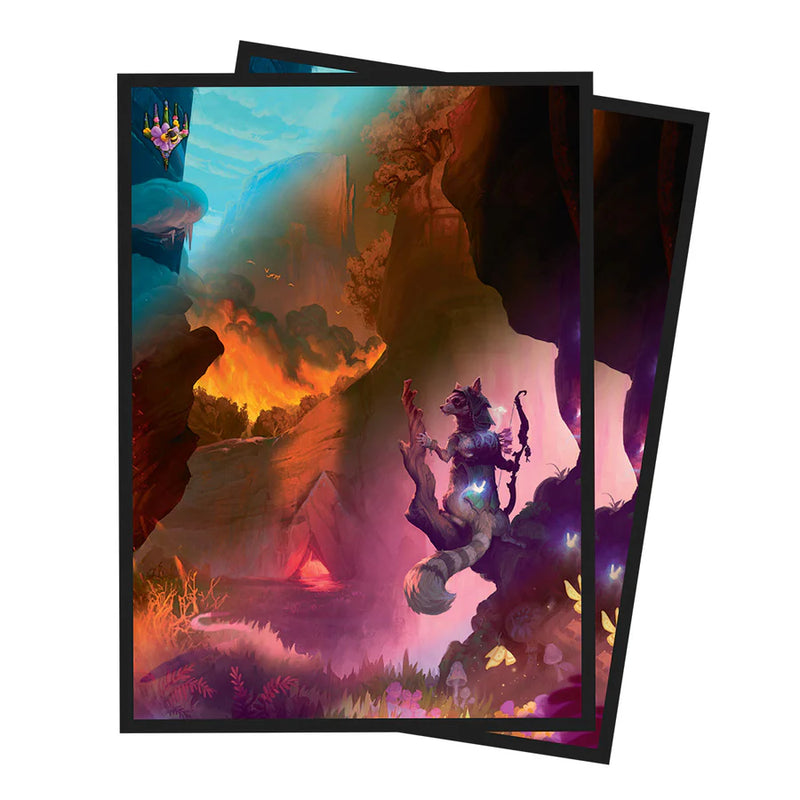 Bloomburrow Season Lands: Mountain Deck Protector Sleeves (100ct) for Magic: The Gathering