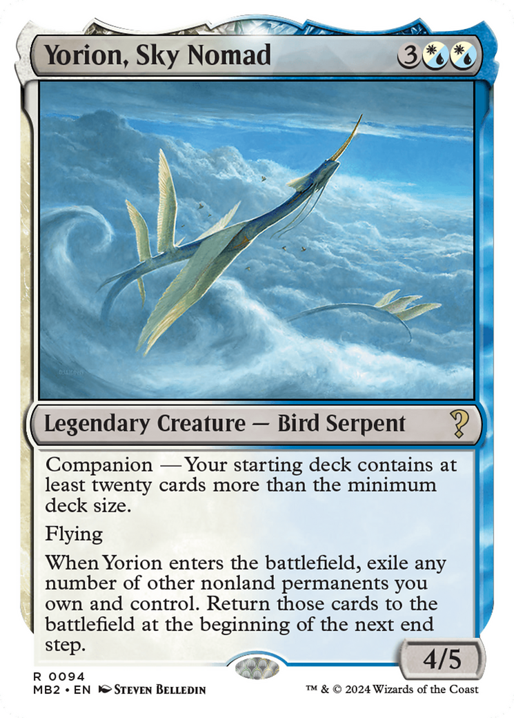 Yorion, Sky Nomad (White Border) [Mystery Booster 2]