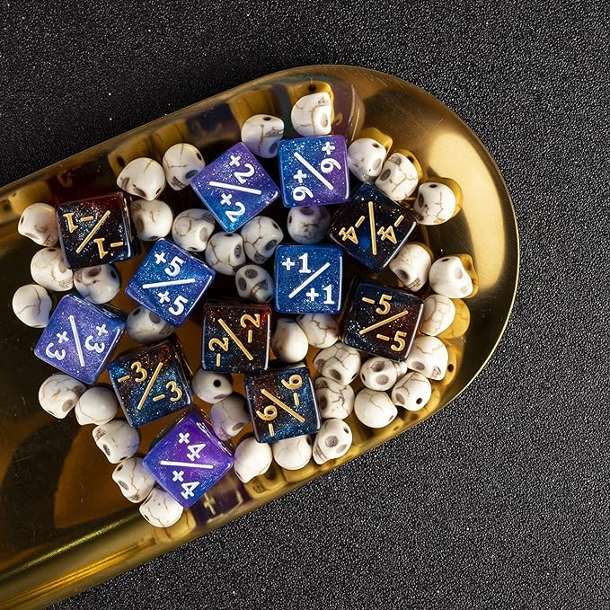 +1 / -1 12 piece dice set