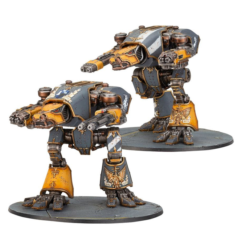 LEGIONS IMPERIALIS: WARHOUND SCOUT TITANS WITH TURBO-LASER DESTRUCTORS AND VULCAN MEGA-BOLTERS