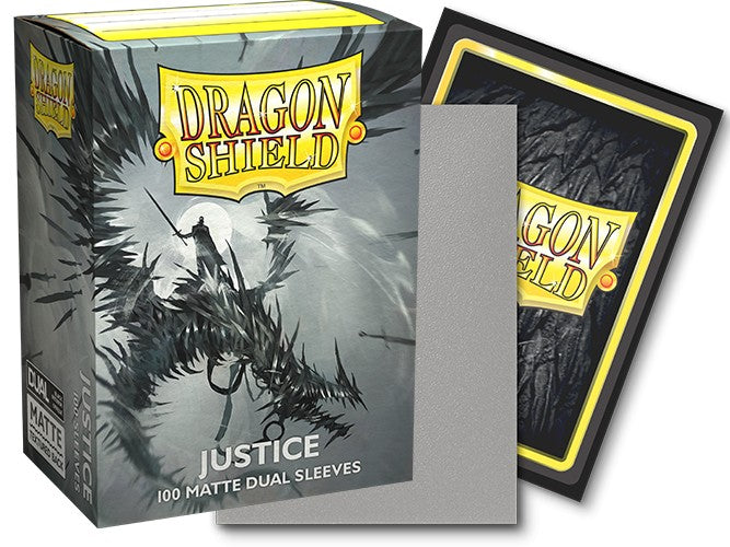 Dragon Shield - 100ct Box Dual Matte - Silver "Justice"