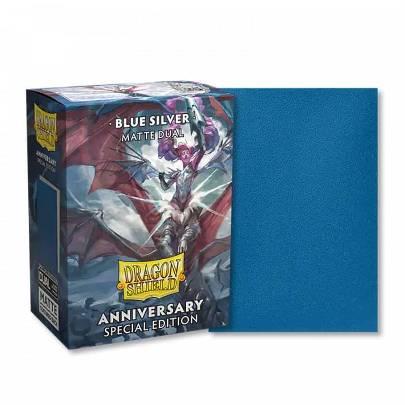 DRAGON SHIELD: DUAL MATTE: ANNIVERSARY SPECIAL EDITION: BLUE-SILVER (100CT)