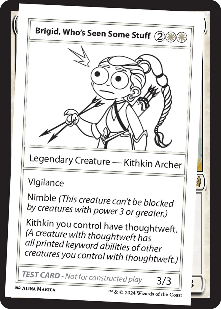 Brigid, Who's Seen Some Stuff [Mystery Booster 2 Playtest Cards]