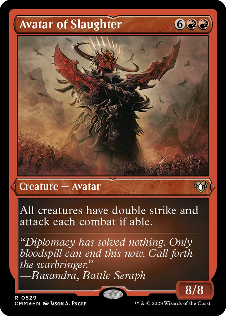 Avatar of Slaughter (Foil Etched) [Commander Masters]