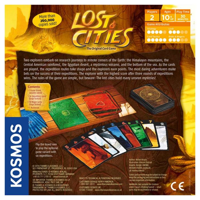 Lost Cities Card Game with 6th Expedition