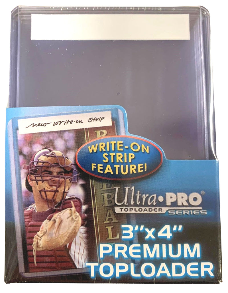 Ultra PRO: Toploader w / Write-On Strip - Super Clear Premium (3" x 4" / 25ct)