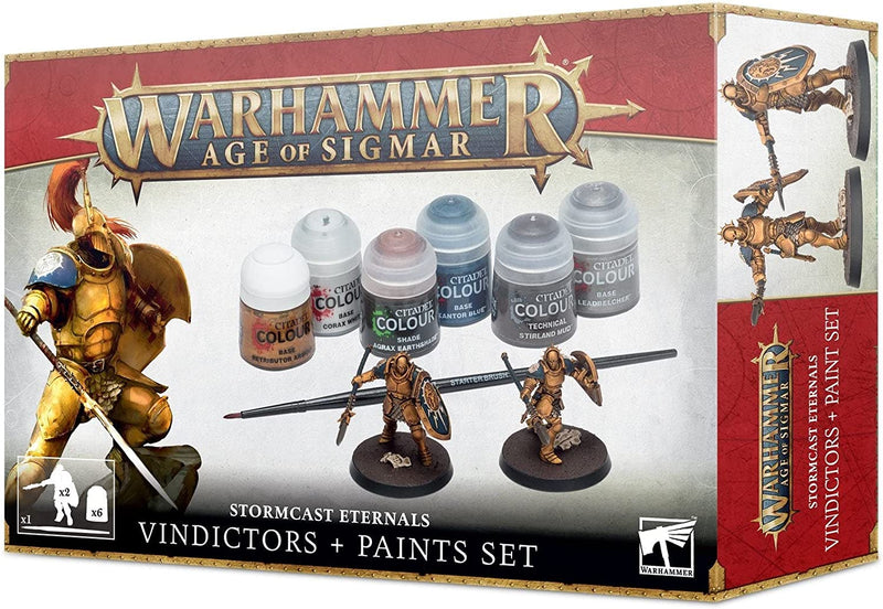 Age Of Sigmar Stormcast Eternals Vindictors + Paint Set