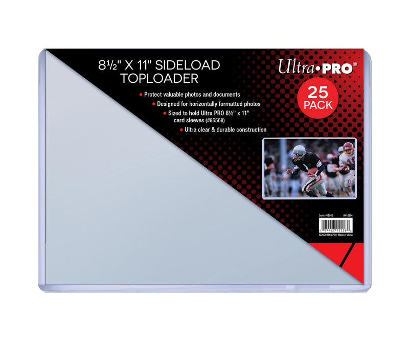 Ultra PRO: Toploader Side Load - Clear (8.5" x 11" / 25ct)