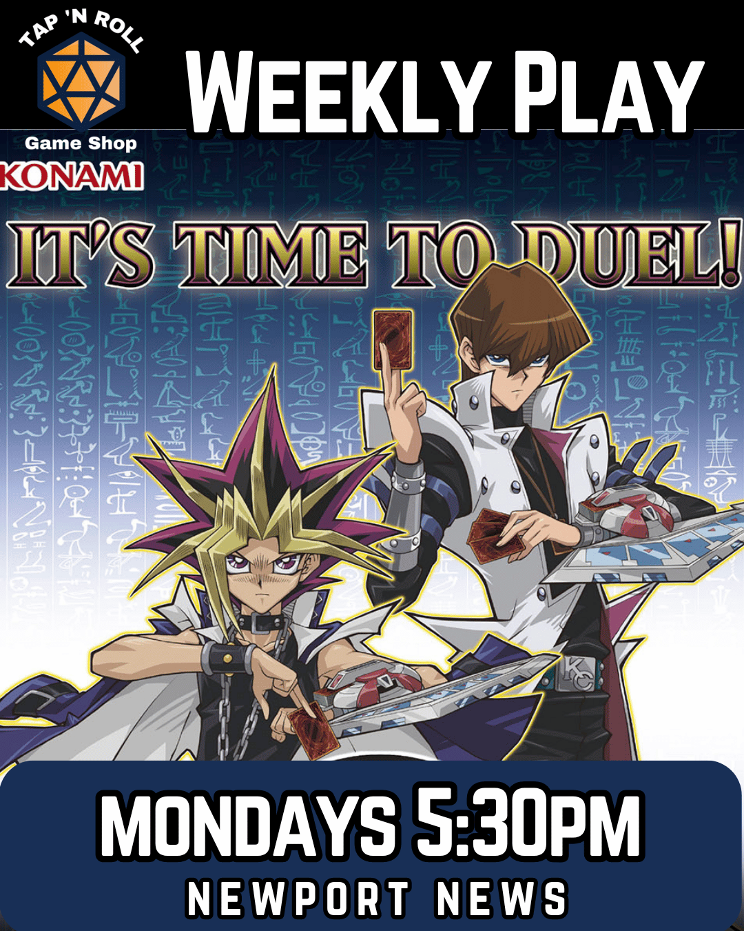 Yu-Gi-Oh Advanced Weekly Play at Tap N Roll Newport News